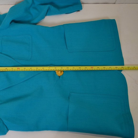Y2K Vintage 80s Louis Feraud Blazer Linen blend - Picture 8 of 11